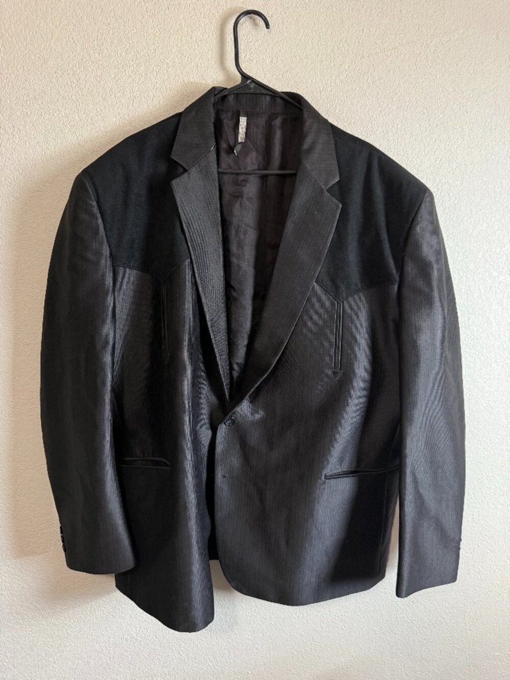 Silverado Mens Black Western Suit Blazer Sport Coat - Please check measurements